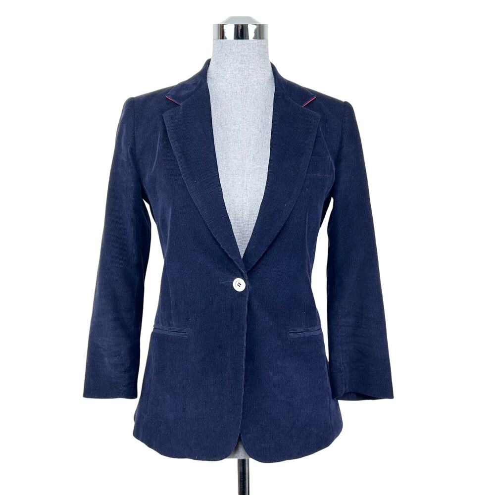 Franklin +‎ Gower Blazer Corduroy Blue Fred Segal Academic Office Women's 2